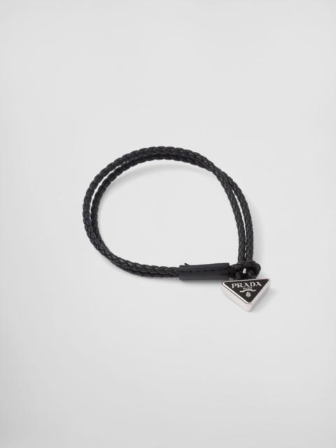 Prada Braided nappa leather bracelet