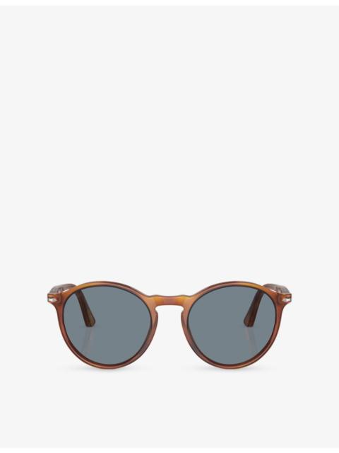 Persol PO3285S Round-Frame Acetate Sunglasses