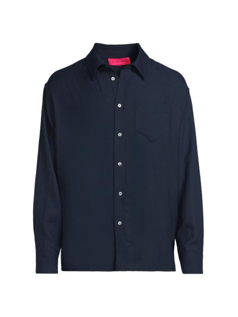 The Elder Statesman Men's Cashmina Pocket Shirt - Twilight