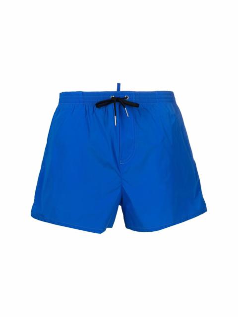 Icon-print drawstring swim shorts