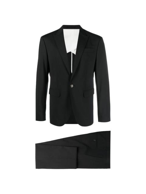 single-breasted wool-blend suit