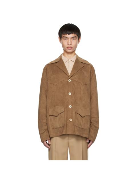 Séfr Tan Jules Faux-Suede Jacket