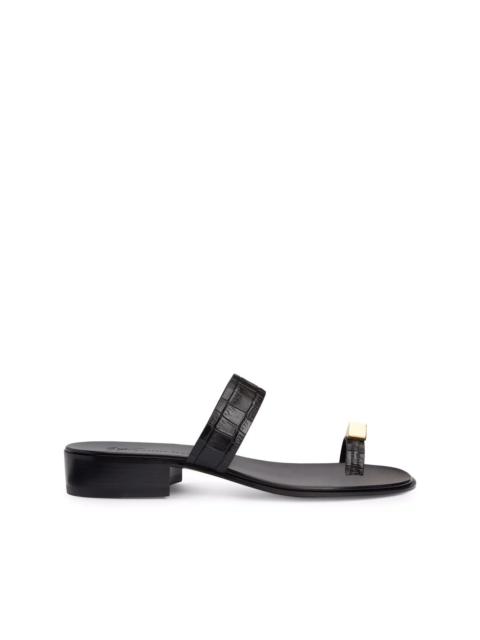 Giuseppe Zanotti Bardack crocodile-effect sandals