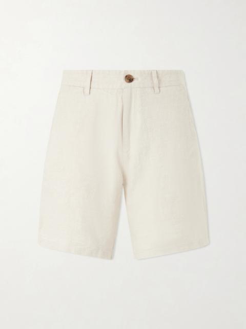 NN07 Aden 1454 Straight-Leg Linen Shorts