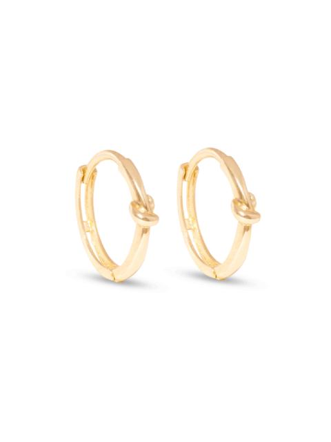 STONE AND STRAND Gold Knot Huggies