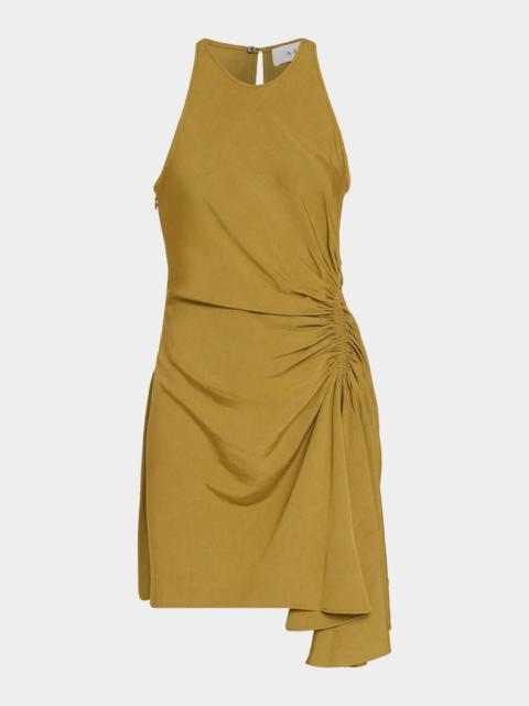 A.L.C. Rue Ruched Linen Mini Dress