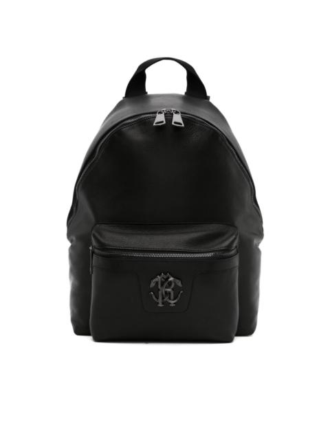 Roberto Cavalli Mirror Snake-plaque leather backpack