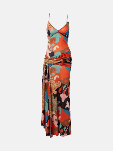 Etro Paisley draped gown
