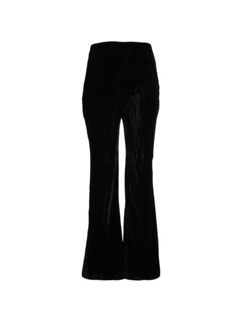 LOW CLASSIC velvet-effect bootcut trousers