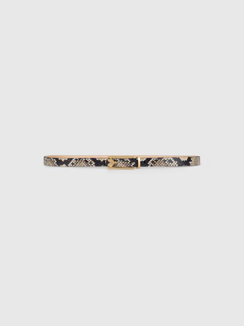 Victoria Beckham Dorian Pin-Buckle Belt Micro 15mm Snake Print Leather