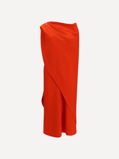 BALENCIAGA Draped silk maxi Dress