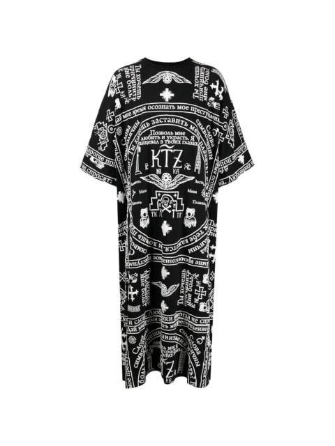 KTZ church print kaftan