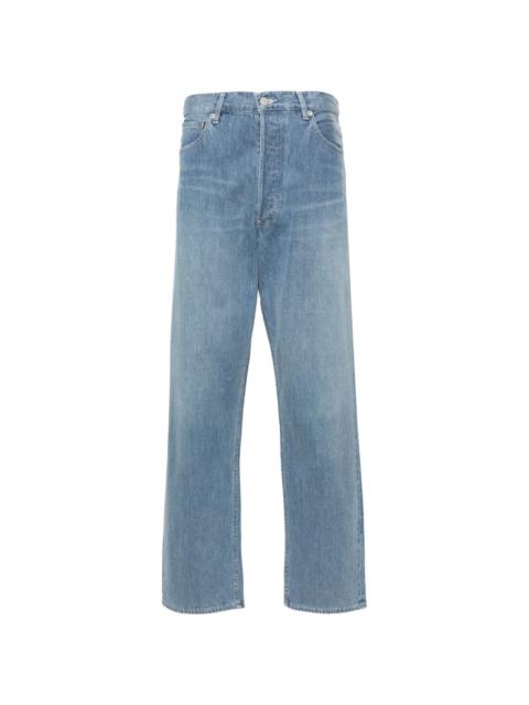 straight-leg cotton jeans