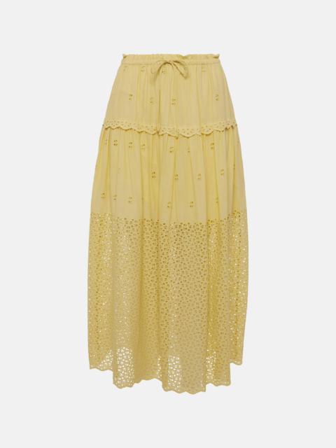 ULLA JOHNSON Lucia cotton voile maxi skirt