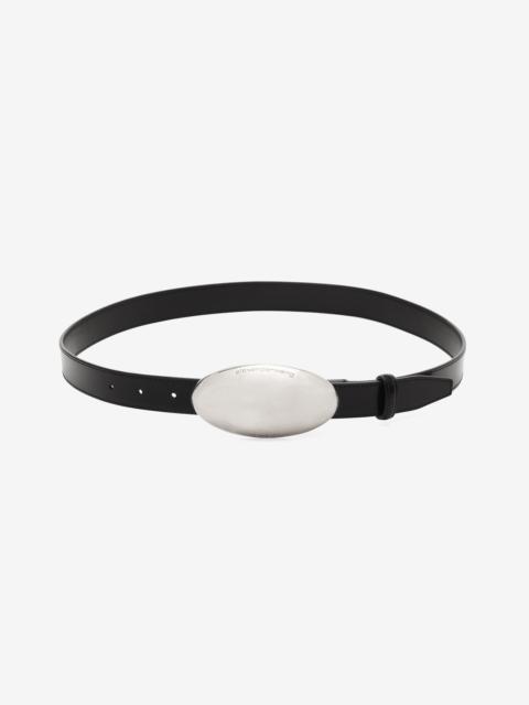 Alexander Wang dome metal belt in leather