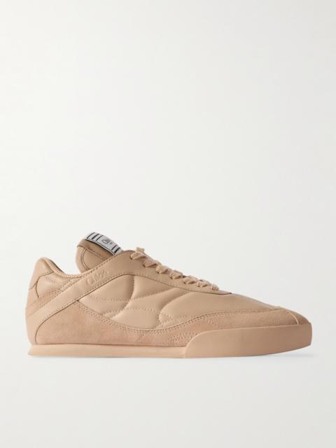 Chloé Kick Suede-trimmed Quilted Leather Sneakers