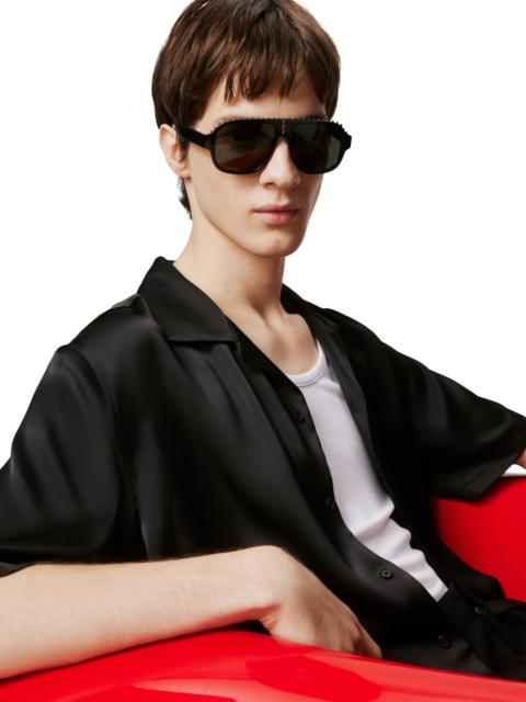 Christian Louboutin Women's Roller 57MM Navigator Sunglasses - Shiny Black