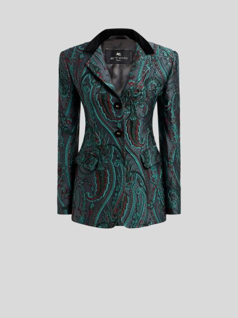 Etro JACQUARD SINGLE-BREASTED JACKET WITH PAISLEY MOTIF
