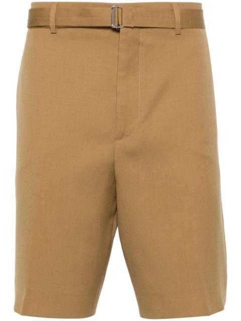 pressed crease wool shorts