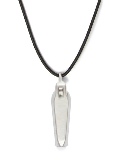 Rick Owens logo-engraved Sarcophagus Charm necklace