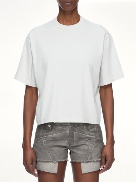 Rick Owens DRKSHDW Basic SS T-Shirt in Milk Wash