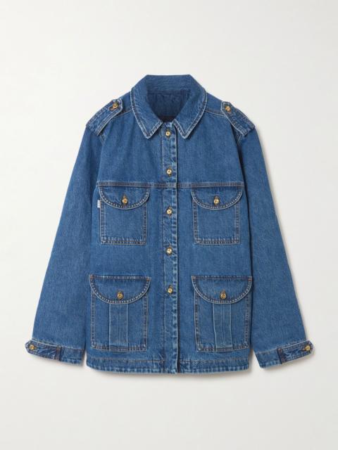 BLAZÉ MILANO Sahariana padded denim jacket Mid denim