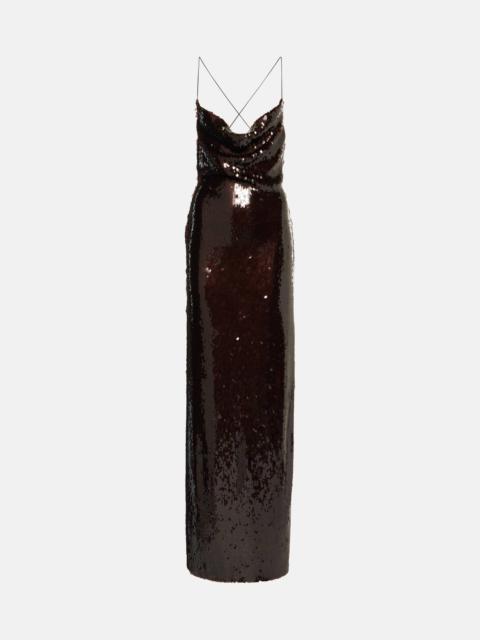 MAGDA BUTRYM Sequined draped gown