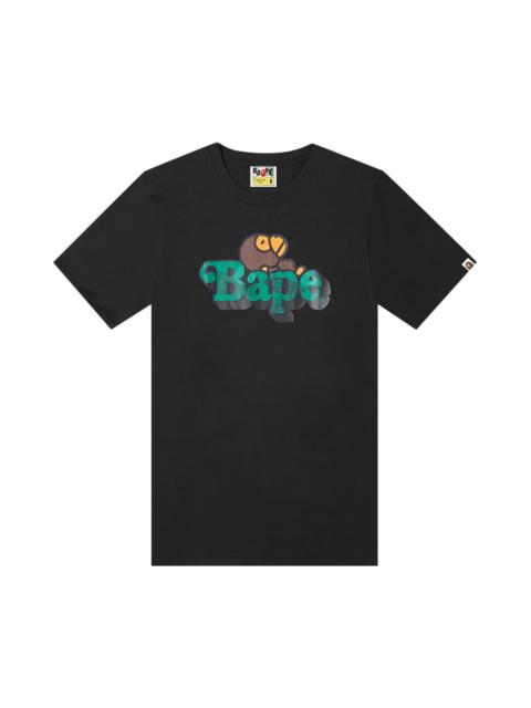 A BATHING APE® BAPE Color Camo Milo On Bape Tee 'Black/Green'