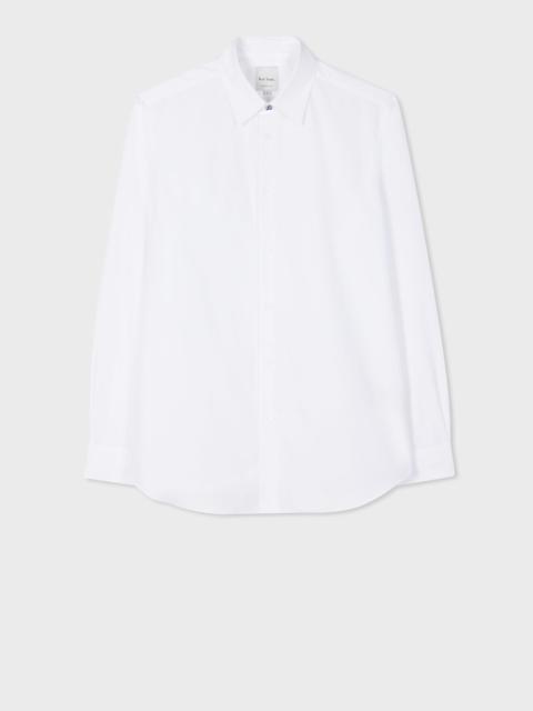 Cotton-Poplin Charm Button Shirt