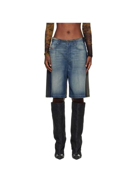 Diesel Blue & Black De-Sire-Short-S1 Denim Shorts