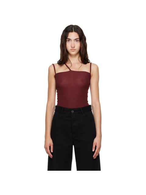BASERANGE Burgundy Nida Tank Top