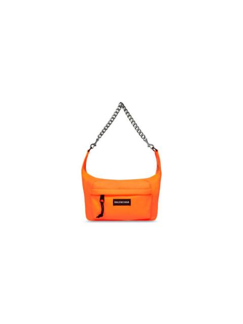 BALENCIAGA Raver Medium Bag With Chain in Fluo Orange