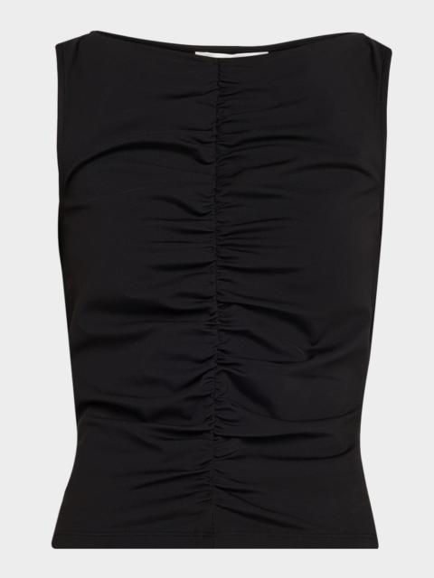 FRAME The Ruched Sleeveless Top