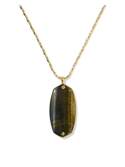 KENDRA SCOTT Danielle Riveted Gold Long Pendant Necklace