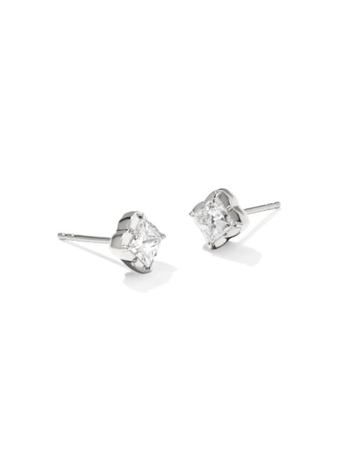 KENDRA SCOTT 0.45 ct Lab Grown White Diamond Dira Princess 14k White Gold Stud Earrings