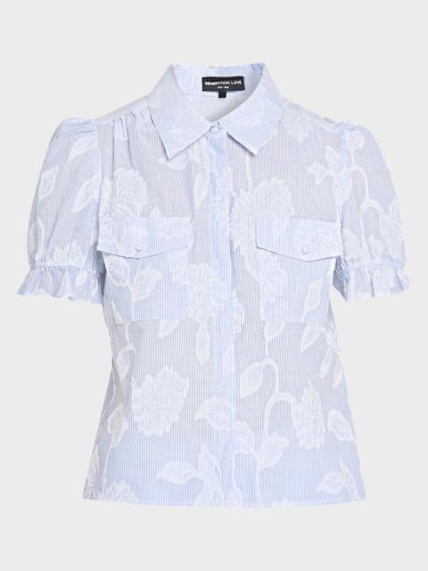 GENERATION LOVE Mina Floral Stripe Top