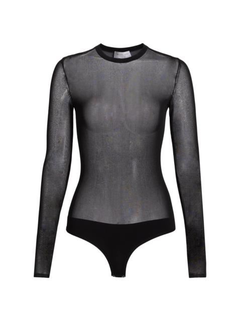MICHAEL KORS COLLECTION Women's Mesh Crewneck Bodysuit - Black