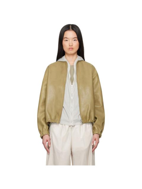 GABRIELA COLL GARMENTS Green No.306 Six Zipper Leather Jacket