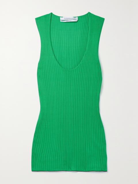 Another Tomorrow + Net Sustain Ribbed-knit Tank