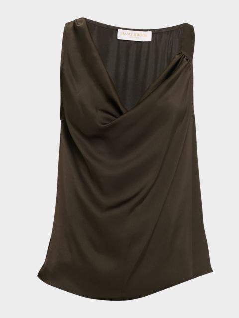 RAMY BROOK Zoe Draped Satin Blouse