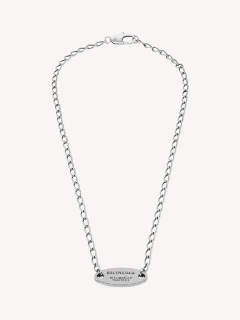 BALENCIAGA Everyday Necklace in Antique Silver