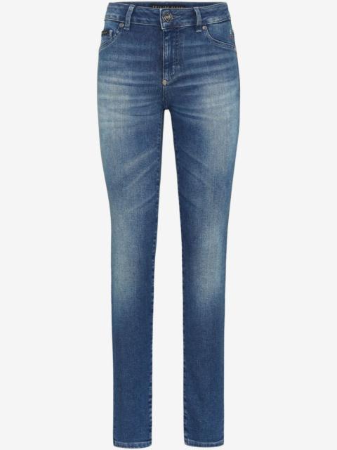 PHILIPP PLEIN logo-embroidered jeans