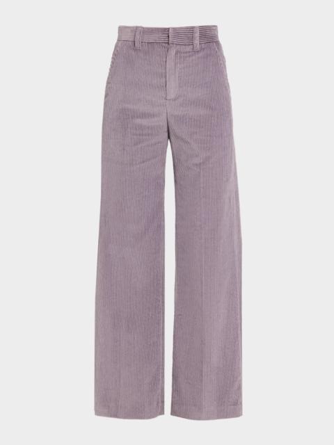 Brunello Cucinelli Cotton Corduroy Sartorial Trousers with Monili Trim