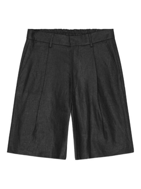 NN07 darted linen shorts