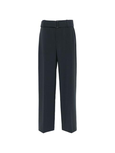 belted wide-leg trousers