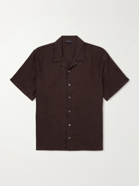 JAMES PERSE Convertible-Collar Linen Shirt