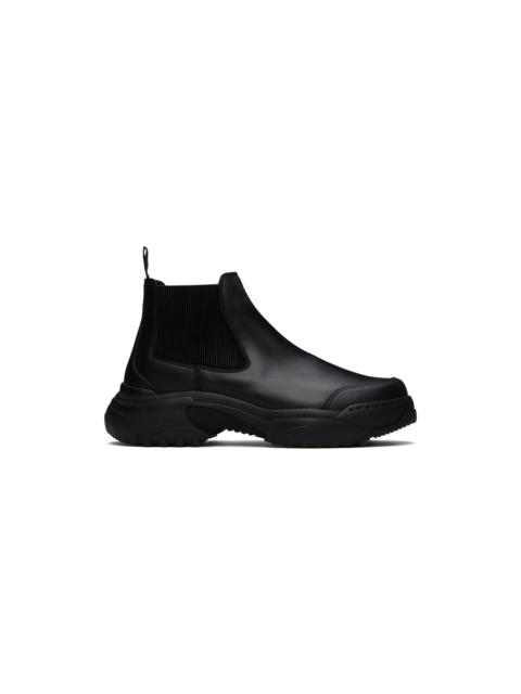 Black Faux-Leather Boots