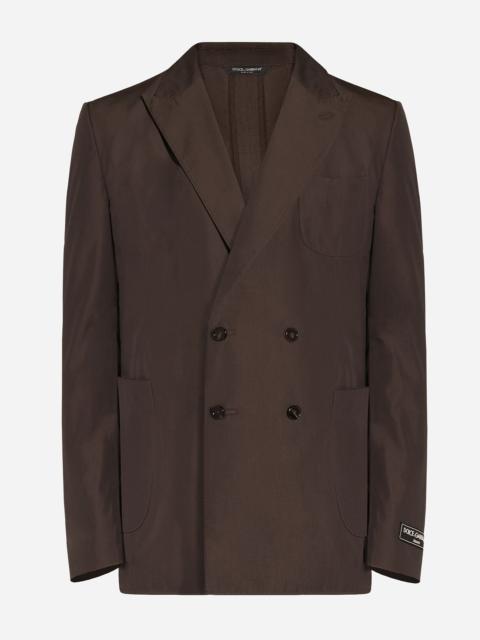 Double-breasted poplin Portofino-fit jacket