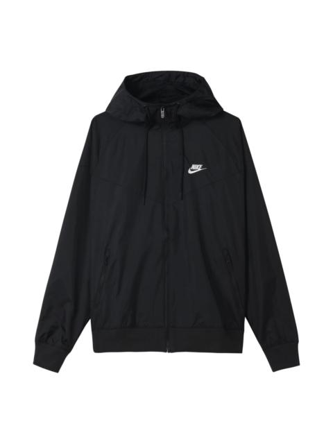 Nike Outdoor Sports Zipper Windproof Casual Jacket Black AR2192-010