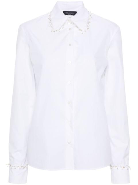 FABIANA FILIPPI beaded-trim poplin shirt